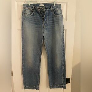 Moussy Vintage Blue Wide Leg Jeans